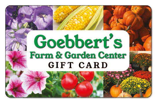 goebberts logo on a background of flowers and vegetables